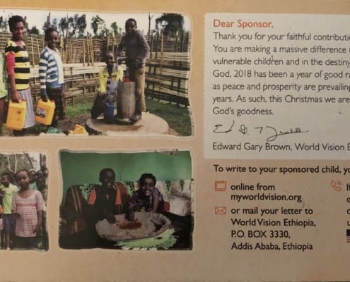 Degemegn in Ethiopia sent us a Christmas message