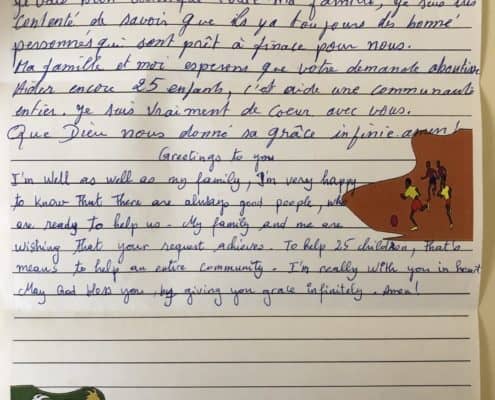 Achie from Mali sent a letter.